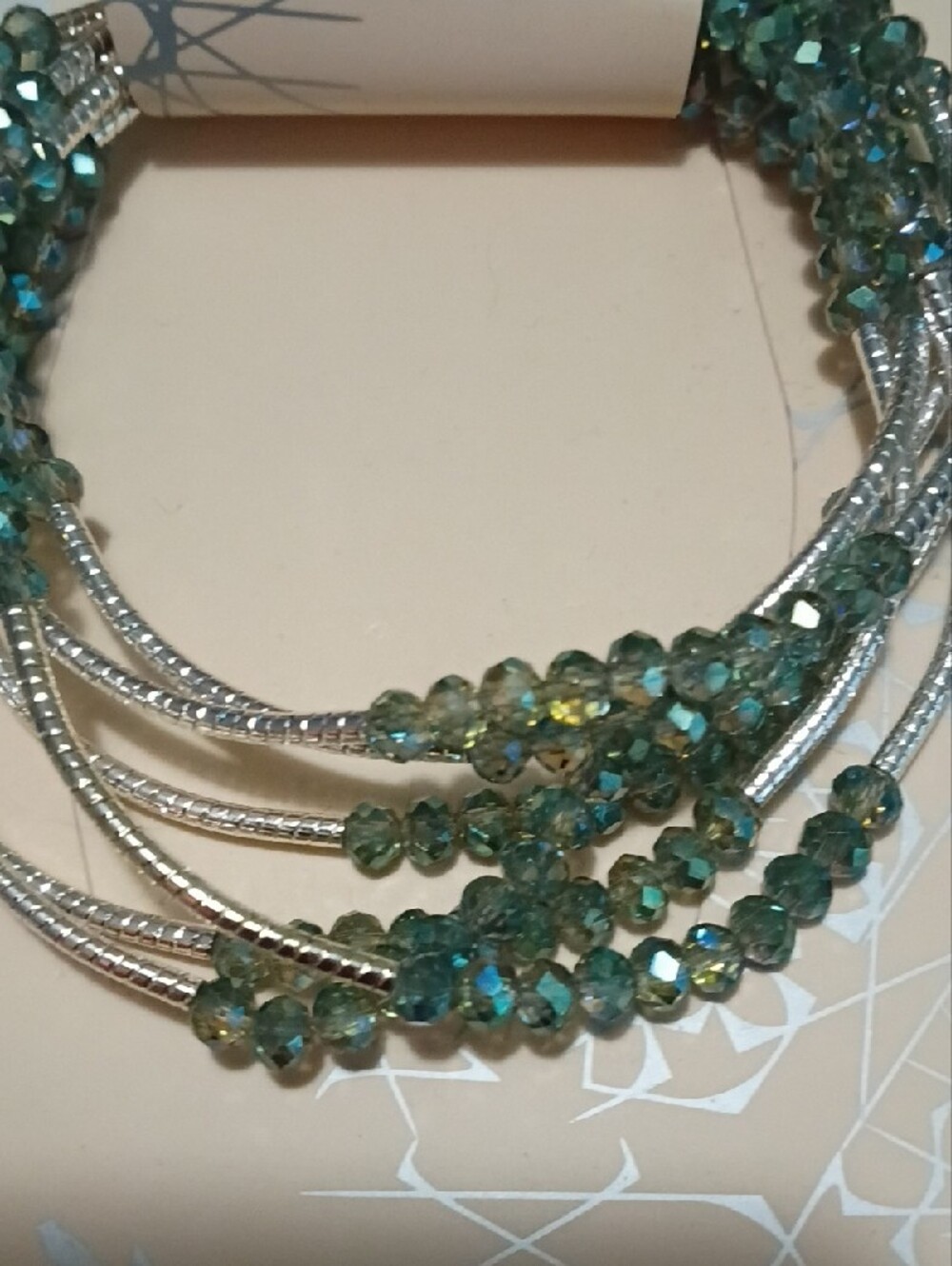 Scout Aqua Crystal Multi-Strand Bracelet with Silver Accents - Picture 2 of 5